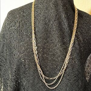 Vintage  Gold and Silver Chain Necklace c14